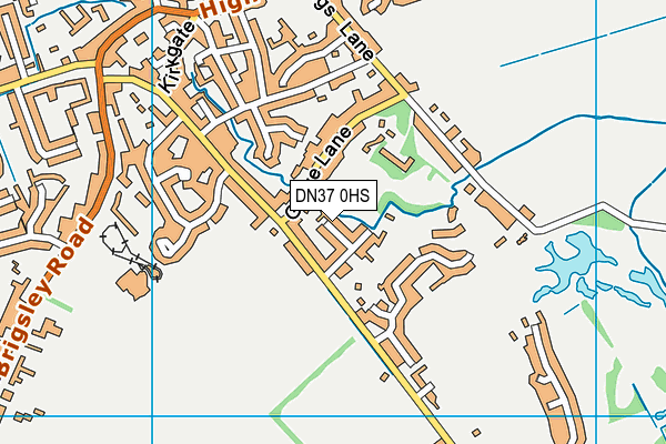 DN37 0HS map - OS VectorMap District (Ordnance Survey)