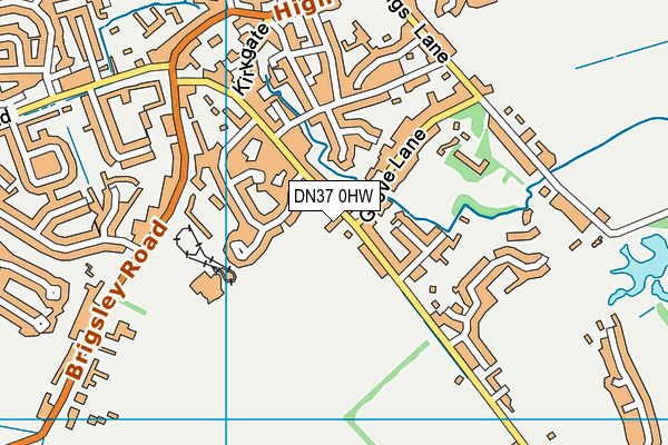 DN37 0HW map - OS VectorMap District (Ordnance Survey)