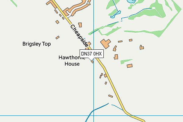 DN37 0HX map - OS VectorMap District (Ordnance Survey)