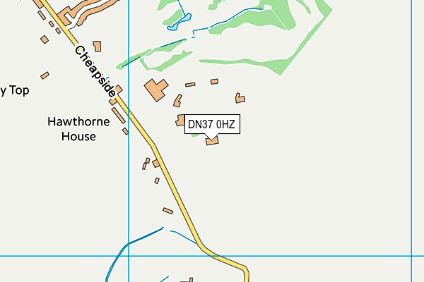 DN37 0HZ map - OS VectorMap District (Ordnance Survey)