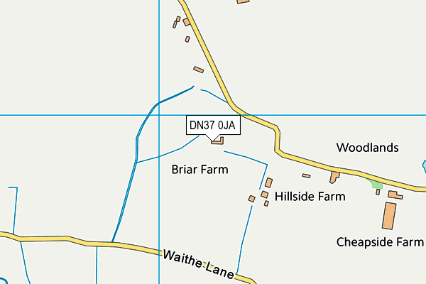 DN37 0JA map - OS VectorMap District (Ordnance Survey)