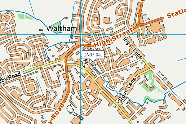 DN37 0JJ map - OS VectorMap District (Ordnance Survey)