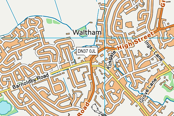 DN37 0JL map - OS VectorMap District (Ordnance Survey)