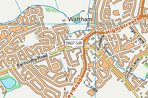 DN37 0JR map - OS VectorMap District (Ordnance Survey)