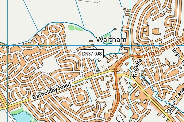 DN37 0JS map - OS VectorMap District (Ordnance Survey)