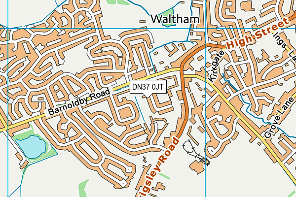 DN37 0JT map - OS VectorMap District (Ordnance Survey)