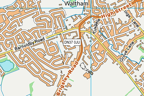 DN37 0JU map - OS VectorMap District (Ordnance Survey)