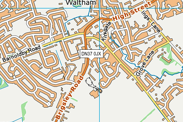 DN37 0JX map - OS VectorMap District (Ordnance Survey)
