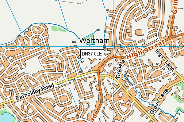 DN37 0LE map - OS VectorMap District (Ordnance Survey)