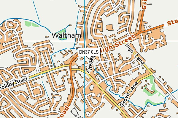 DN37 0LS map - OS VectorMap District (Ordnance Survey)