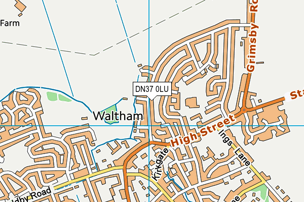 DN37 0LU map - OS VectorMap District (Ordnance Survey)