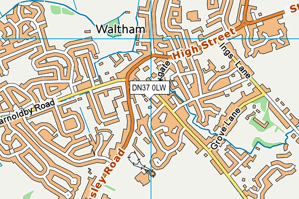 DN37 0LW map - OS VectorMap District (Ordnance Survey)