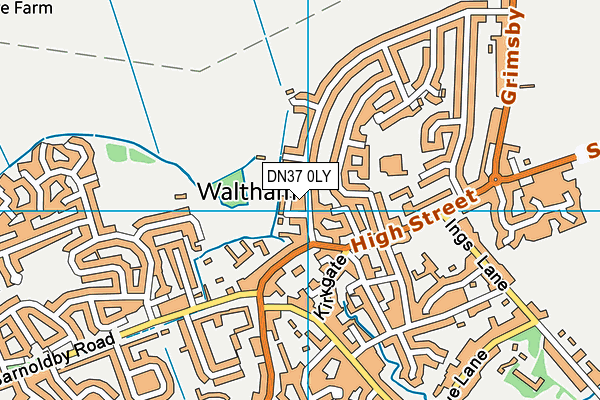 DN37 0LY map - OS VectorMap District (Ordnance Survey)