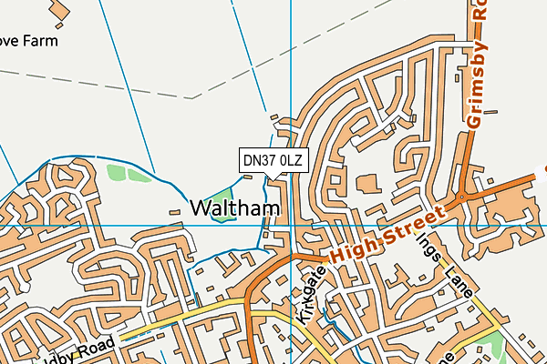 DN37 0LZ map - OS VectorMap District (Ordnance Survey)