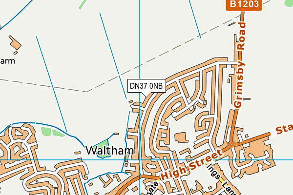 DN37 0NB map - OS VectorMap District (Ordnance Survey)