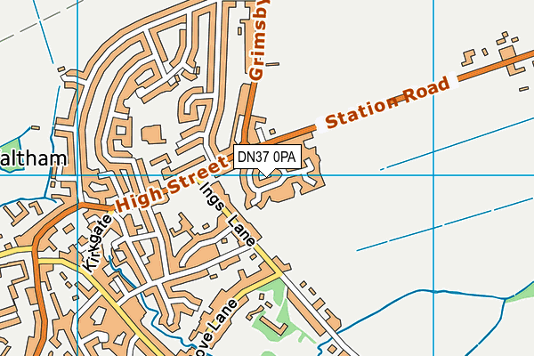 DN37 0PA map - OS VectorMap District (Ordnance Survey)