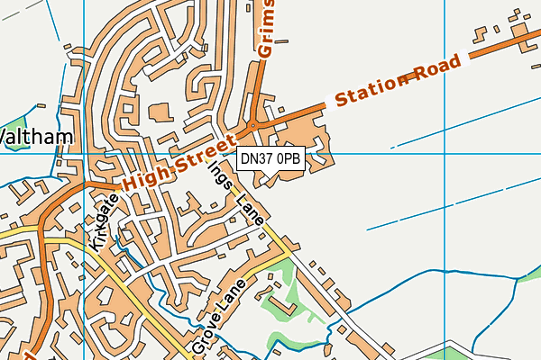 DN37 0PB map - OS VectorMap District (Ordnance Survey)