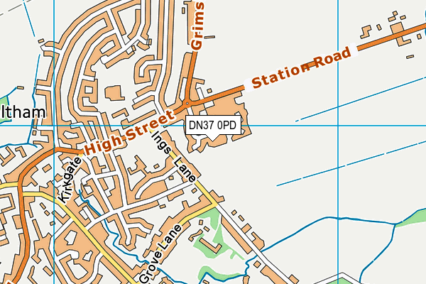 DN37 0PD map - OS VectorMap District (Ordnance Survey)