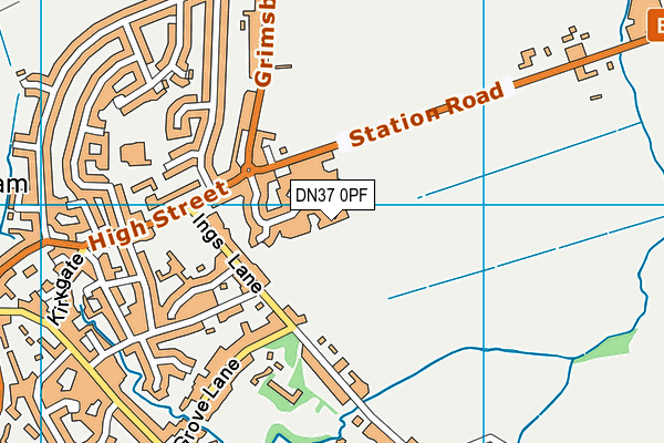 DN37 0PF map - OS VectorMap District (Ordnance Survey)