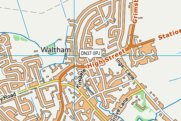 DN37 0PJ map - OS VectorMap District (Ordnance Survey)