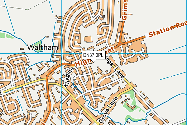 DN37 0PL map - OS VectorMap District (Ordnance Survey)