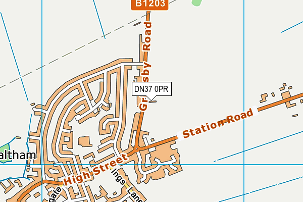 DN37 0PR map - OS VectorMap District (Ordnance Survey)