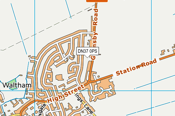 DN37 0PS map - OS VectorMap District (Ordnance Survey)