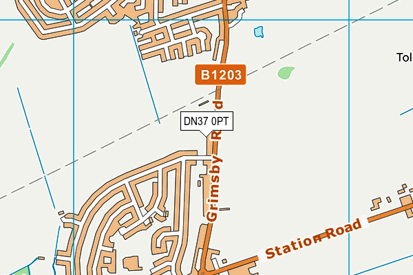 DN37 0PT map - OS VectorMap District (Ordnance Survey)