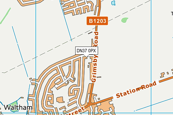 DN37 0PX map - OS VectorMap District (Ordnance Survey)