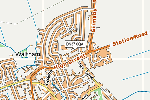 DN37 0QA map - OS VectorMap District (Ordnance Survey)