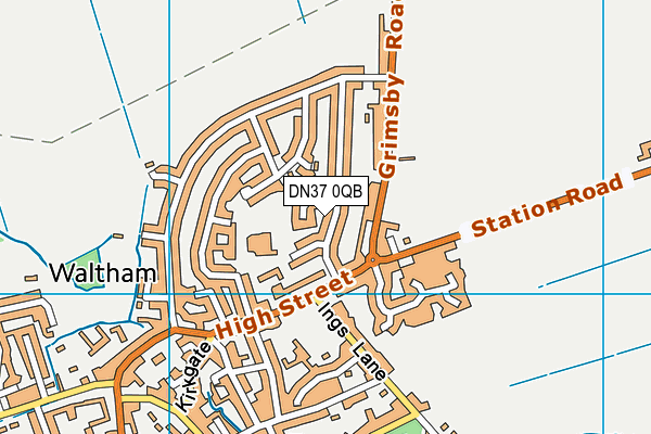 DN37 0QB map - OS VectorMap District (Ordnance Survey)