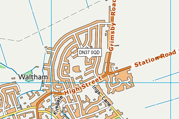 DN37 0QD map - OS VectorMap District (Ordnance Survey)