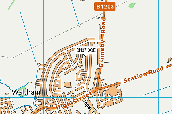 DN37 0QE map - OS VectorMap District (Ordnance Survey)