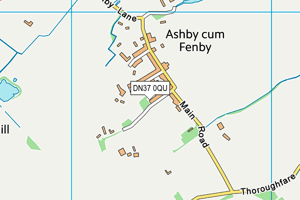 DN37 0QU map - OS VectorMap District (Ordnance Survey)