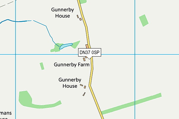 DN37 0SP map - OS VectorMap District (Ordnance Survey)