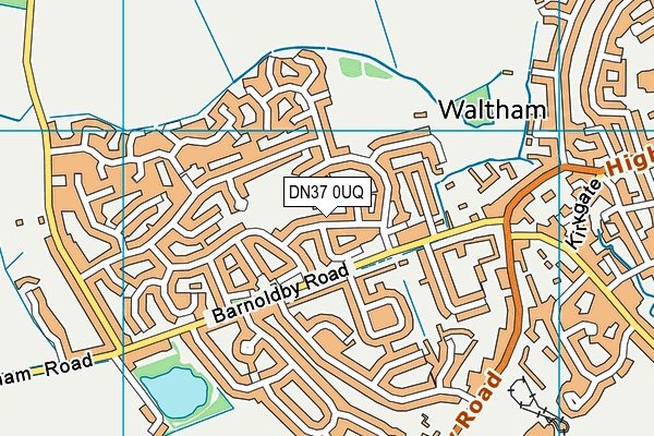 DN37 0UQ map - OS VectorMap District (Ordnance Survey)