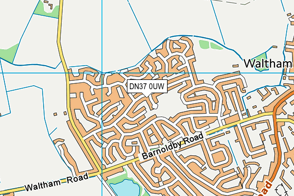 DN37 0UW map - OS VectorMap District (Ordnance Survey)