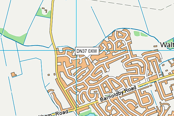 DN37 0XW map - OS VectorMap District (Ordnance Survey)