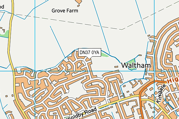 DN37 0YA map - OS VectorMap District (Ordnance Survey)