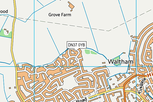 DN37 0YB map - OS VectorMap District (Ordnance Survey)