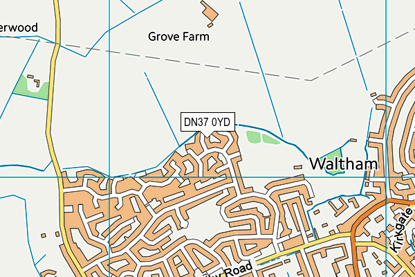 DN37 0YD map - OS VectorMap District (Ordnance Survey)