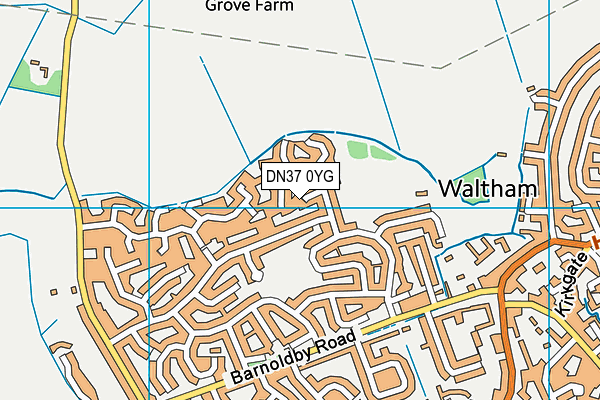 DN37 0YG map - OS VectorMap District (Ordnance Survey)