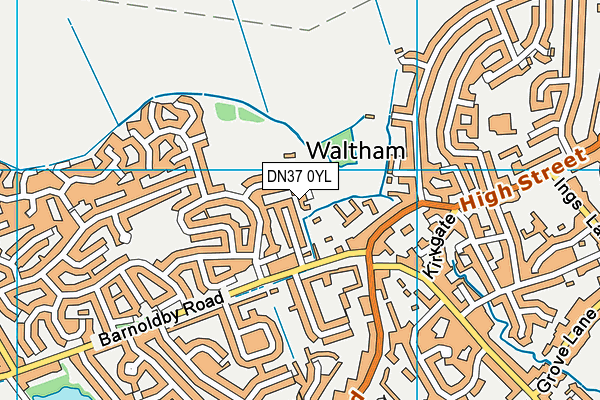 DN37 0YL map - OS VectorMap District (Ordnance Survey)