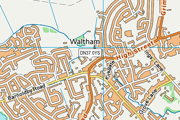 DN37 0YS map - OS VectorMap District (Ordnance Survey)