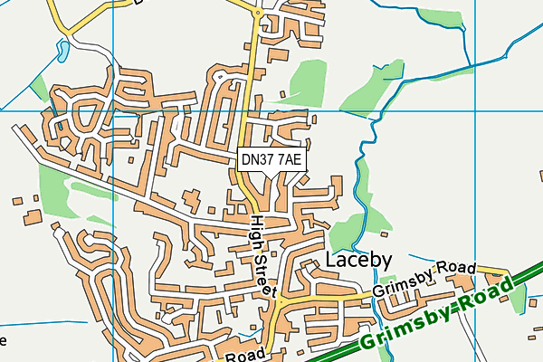 DN37 7AE map - OS VectorMap District (Ordnance Survey)