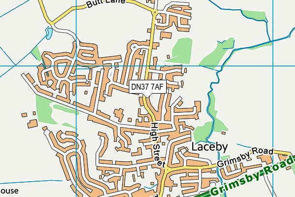 DN37 7AF map - OS VectorMap District (Ordnance Survey)