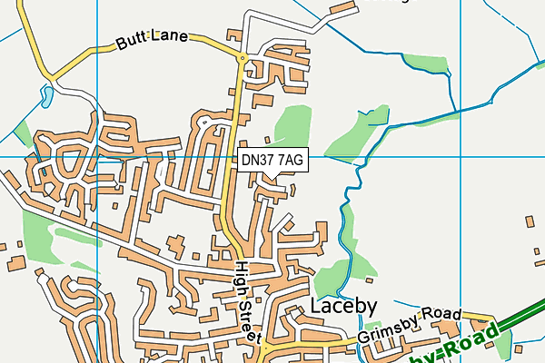 DN37 7AG map - OS VectorMap District (Ordnance Survey)