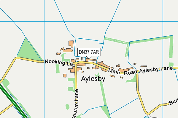 DN37 7AR map - OS VectorMap District (Ordnance Survey)