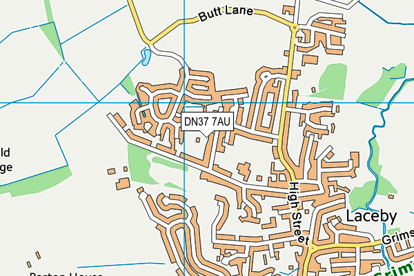 DN37 7AU map - OS VectorMap District (Ordnance Survey)