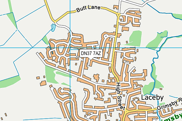 DN37 7AZ map - OS VectorMap District (Ordnance Survey)